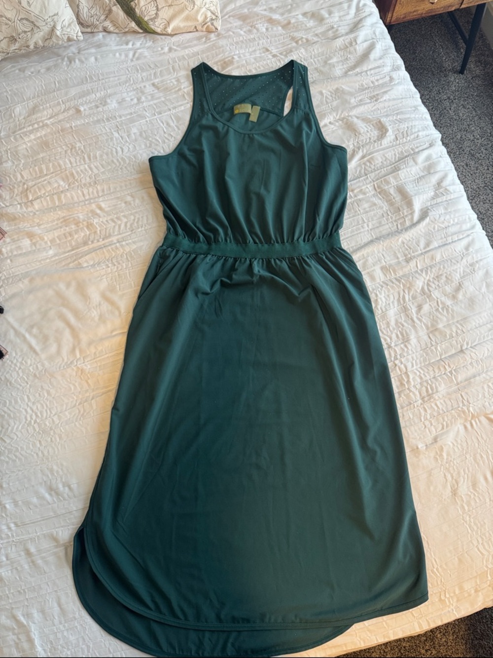 Zella Mix It Up Dress Emerald Green Small - Picture 2 of 4